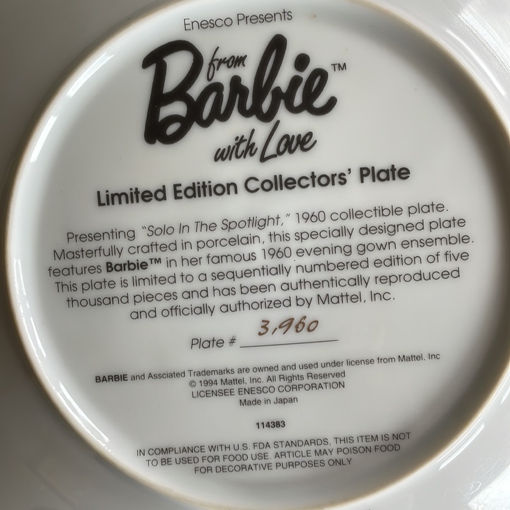 BARBIE PLATE💗 - Picture 4 of 4